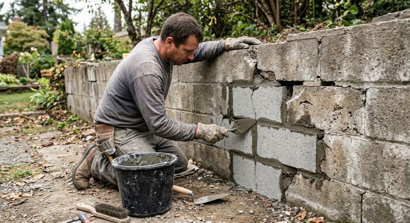 Block Wall Repair in Winder, GA