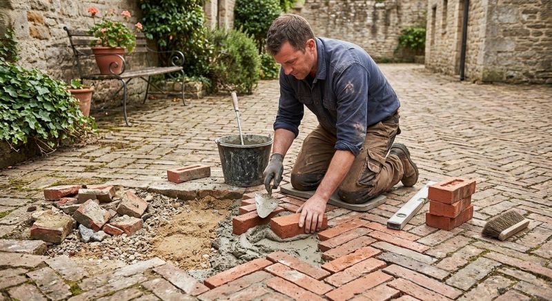 Brick Flatwork Repair in Hoschton, GA