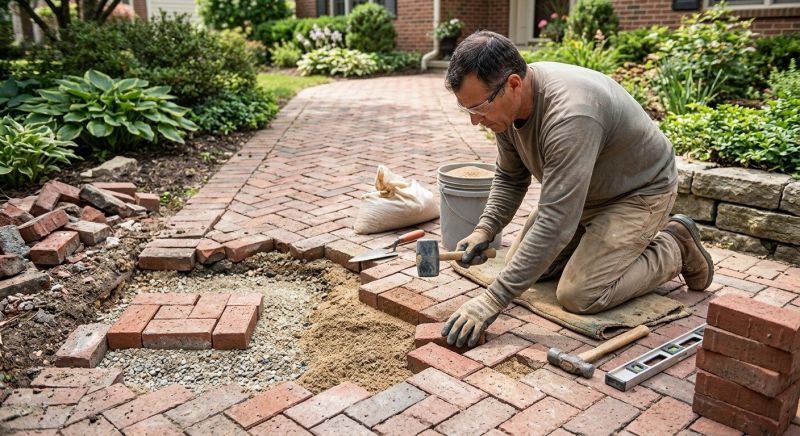 Brick Pathway Repair in Lawrenceville, GA