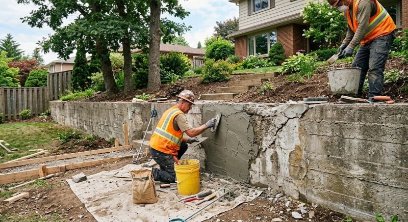 Brick Retaining Wall Repair in Lawrenceville, GA