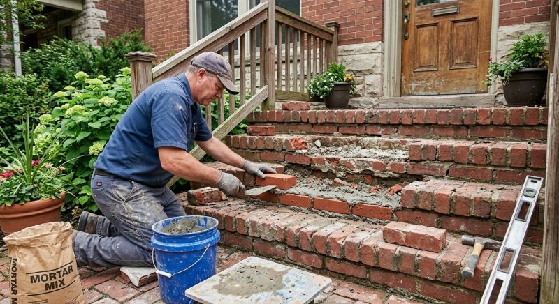 Brick Stoop Repair in Lawrenceville, GA