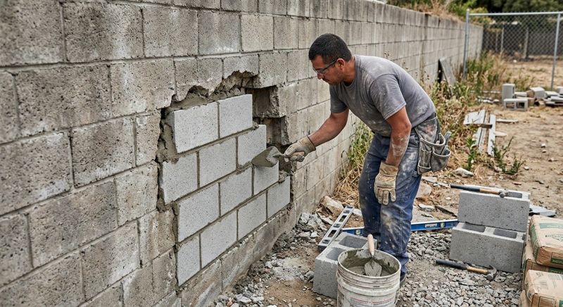 Concrete Block Repair in Cumming, GA
