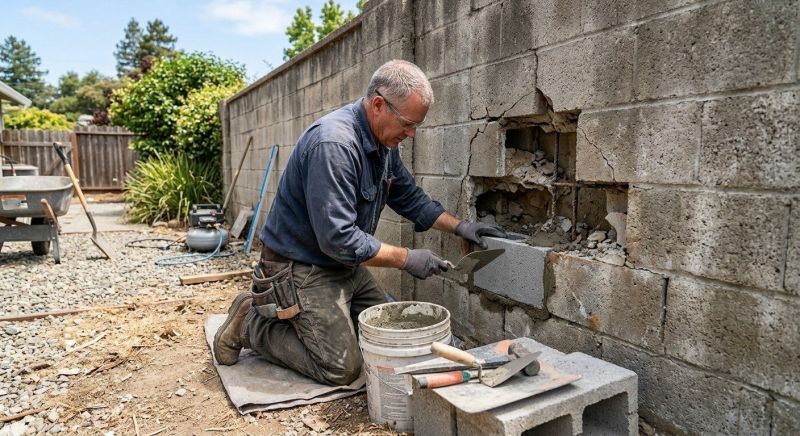 Concrete Block Repair in Lawrenceville, GA