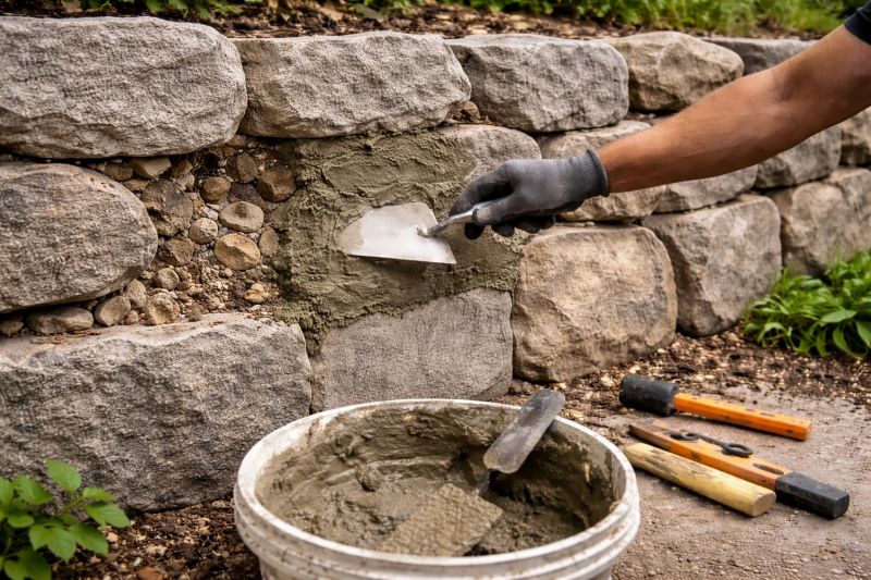 Rock Wall Repair in Lawrenceville, GA