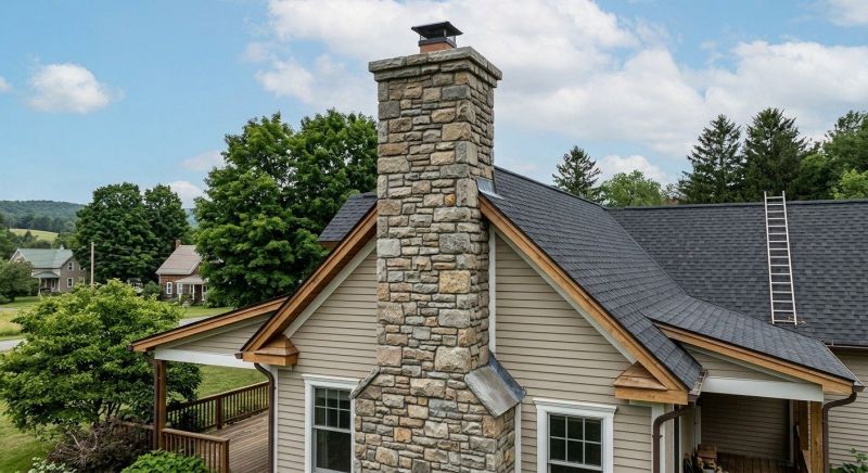 Stone Chimney Installation in Oakwood, GA