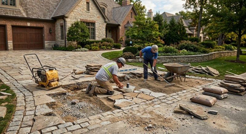 Stone Driveway Repair in Lawrenceville, GA