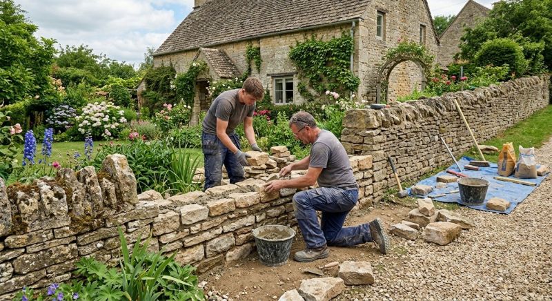 Stone Wall Repair in Dacula, GA
